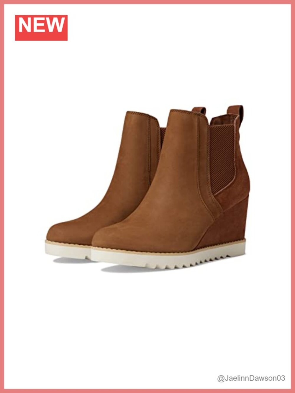 TOMS Maddie Women's Pull-On Water Resistant Ankle Bootie Wedge Heel Leather